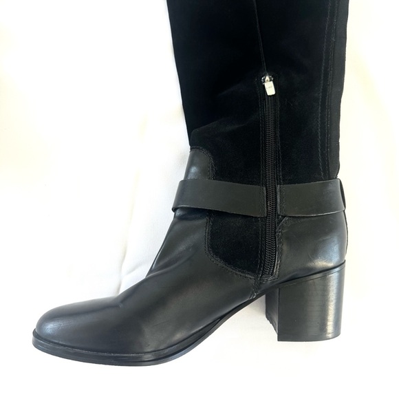 NWOT Marc Fisher Editer Knee Boots Wide Calf Black Size 7.5 - Picture 3 of 7
